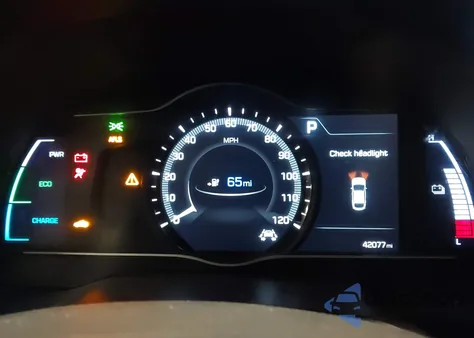 2019 Hyundai Ioniq Electric Limited из США, поврежденный, VIN KMHC05LH2KU044777